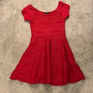 Adorable red skater dress!